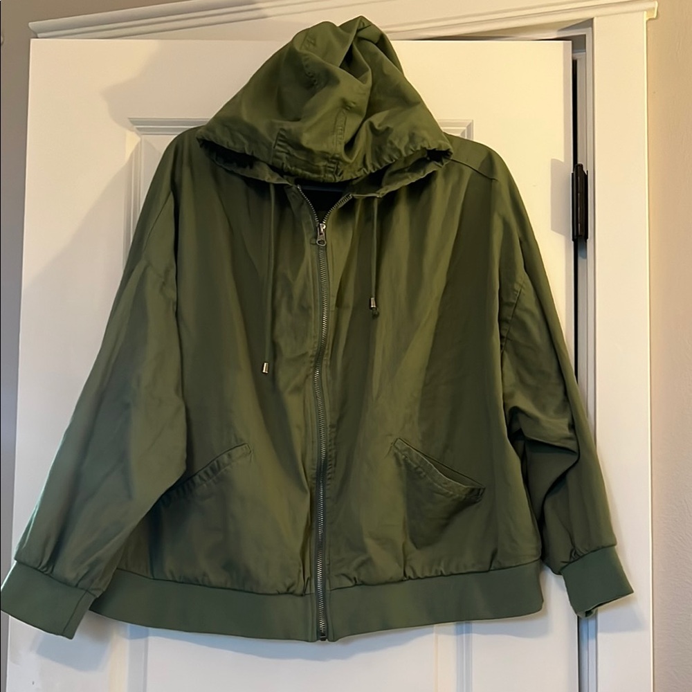 Torrid Olive Green Hooded Jacket